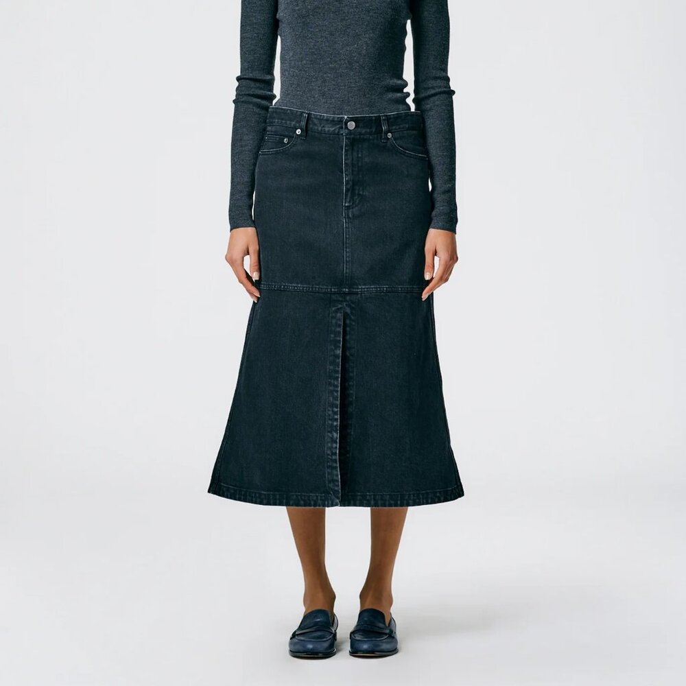Tibi Black Denim Skirt (size 24 denim sizing) NWOT - Picture 6 of 8